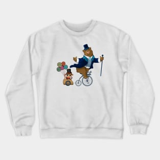 Party Time Bear and Monkey Crewneck Sweatshirt